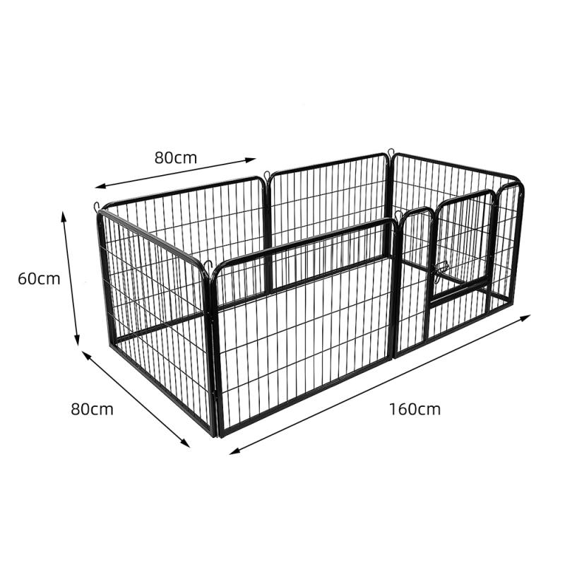 Foldable Pet Dog Fence Gates For Dog Cat Security Guard Install Easily Enclosure Dog Fences Puppy Kennel House Dog Supplies HWC