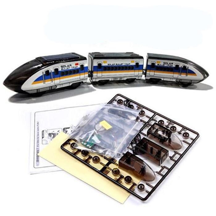 Solar Toy Solar Energy High Speed Train Model DIY Educational Science Toy Students Experimental Toys for