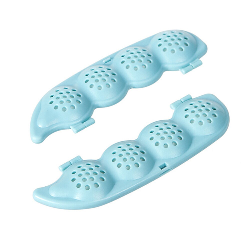2pcs Camphor Ball Box Pea Pod Shape Desiccant Storage Box for Closet
