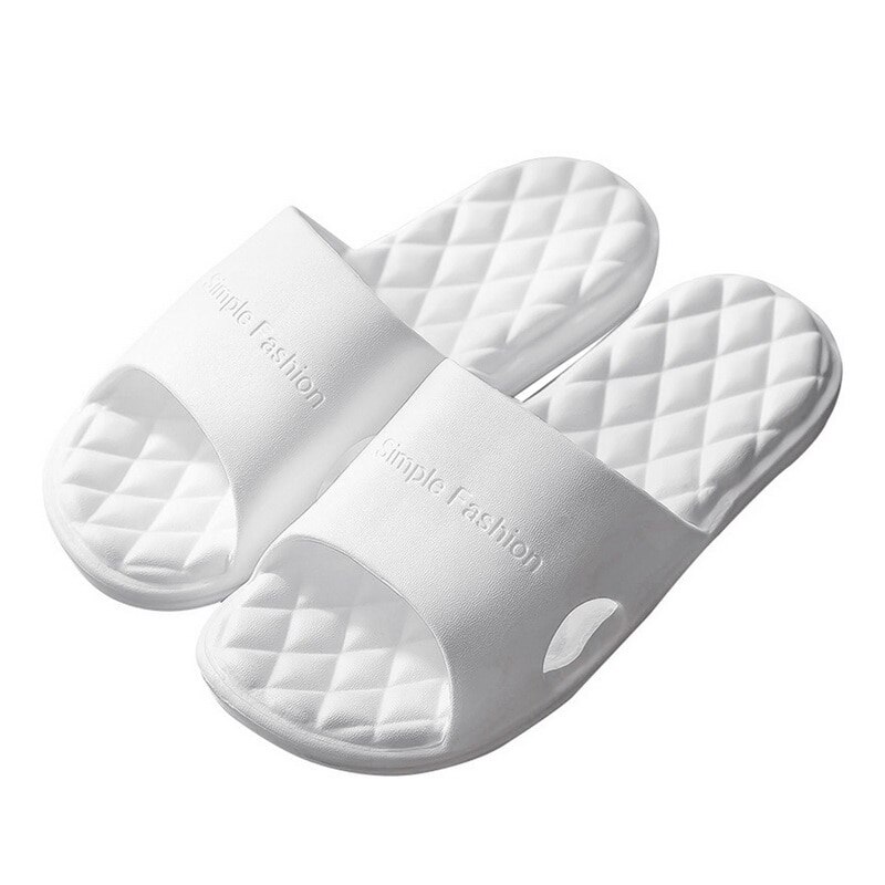 Badkamer Douche Slippers Voor Vrouwen Zomer Zachte Zool Strand Casual Schoenen Vrouwelijke Indoor Huis Zwembad Slipper: white / 37-38(suggest 36-37)