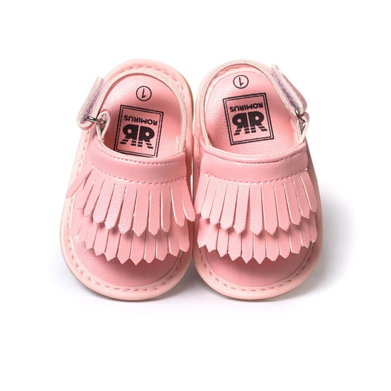 Freizeit Quaste Baby Sandalen Sommer Baby Mädchen Sandalen Kinder PU Clogs Schuhe: B4 / S