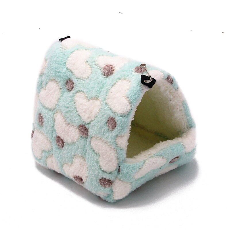 Huisdier Bed Zacht Flanel Cavia Bed Hamsters Slaapzak Voor Konijn Accessoires Jaula Conejo Kleine Huisdier Kooi Nest Bed kussen: green / 14x12cm