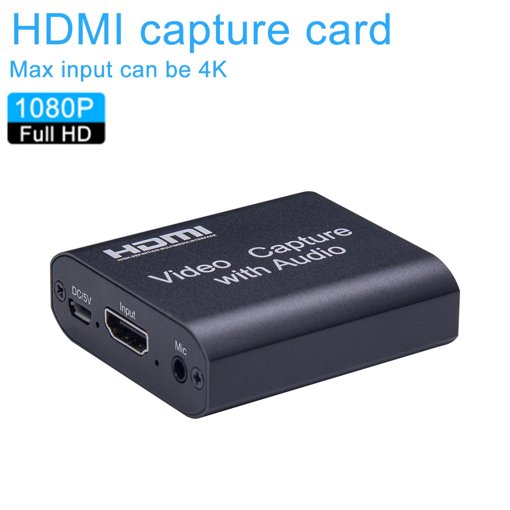 Video Capture Card To USB 2.0 1080P HD Recorder Game Recording Box Camcorder Action Cam For High Definition Acquisition