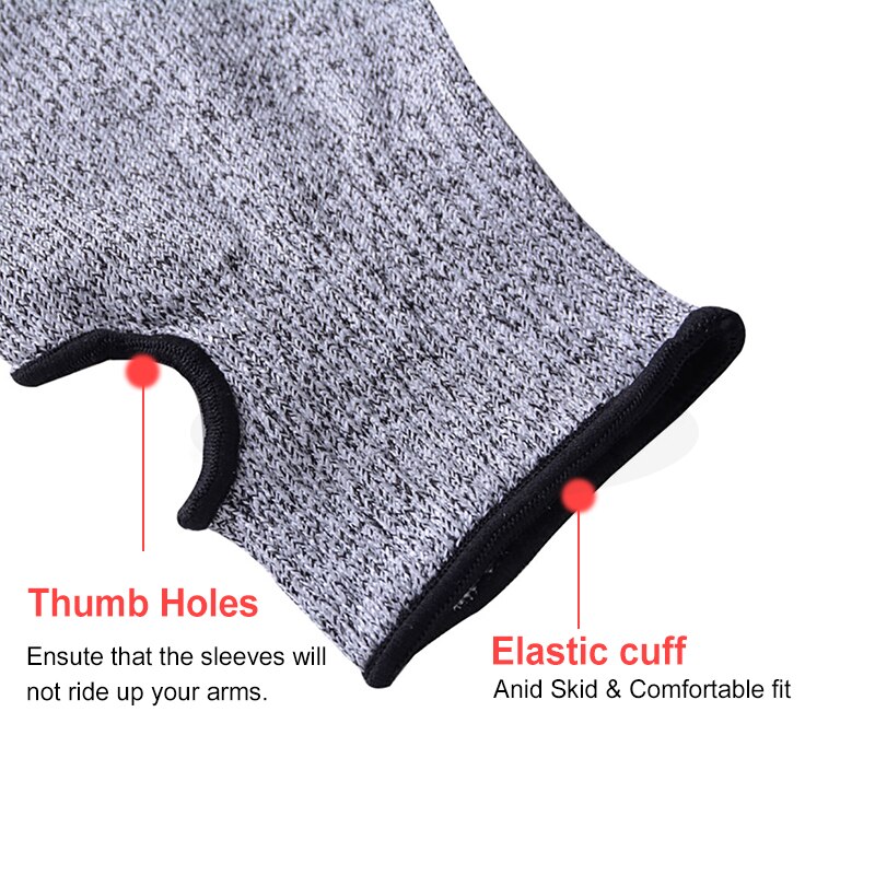 5 Level Anti Cut Arm Sleeves Cut Resistant Sleeves Safety Gloves Anti Cut Arm Sleeves Protects the Arm From Heat and Cutting