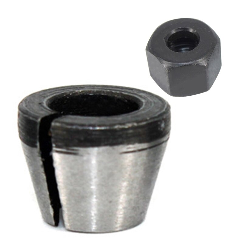 6mm 6.35mm 8mm Collet Chuck Adapter With Nut Engraving Trimming Machine Electric Router High Precision Bit: B-6.5mm