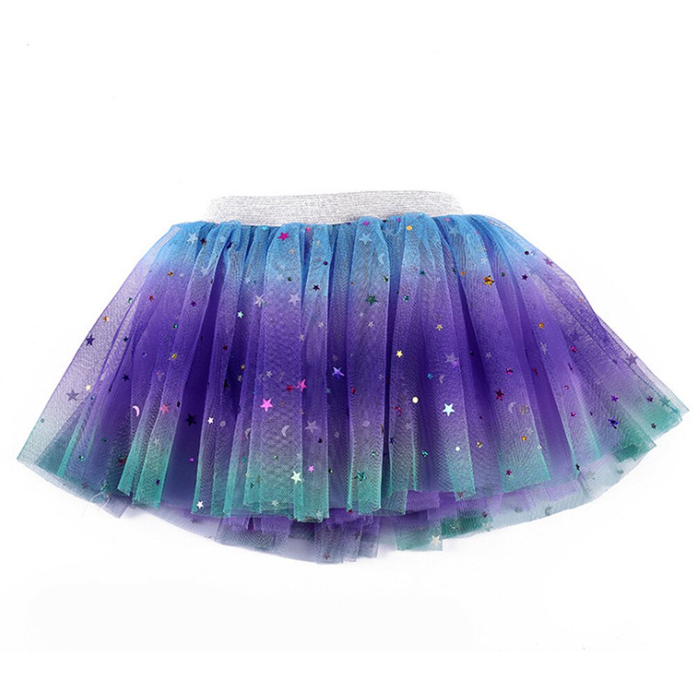 Kids Meisjes Tutu Rok Star Sequin Tule Prinses Rok Ballet Mesh Dance Casual Solid Peuter Kinderen Baljurk Rok: C / L
