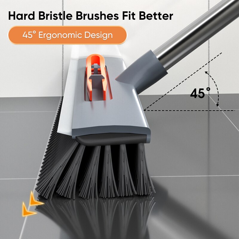 Floor Hair Broom Dust Scraper Pet Rubber Brush Carpet Cleaner Sweeper No Hand Wash Mop Clean Wipe Window Tool