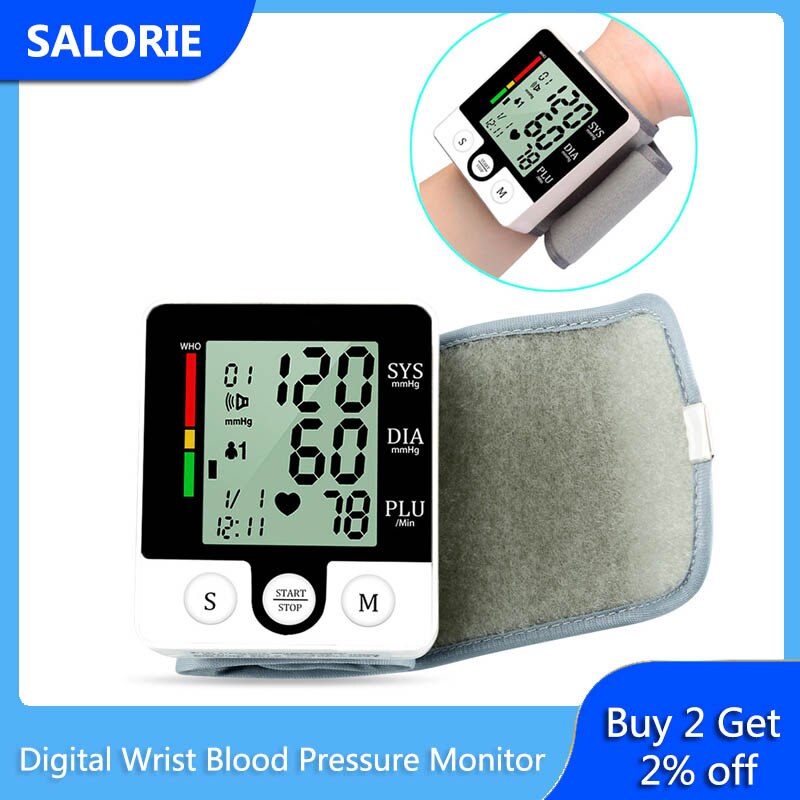Digitale Pols Bloeddrukmeter Automatische Heart Beat Rate Pulse Meter Tonometer Arm Bloeddrukmeter Pulsometer Gezondheidszorg