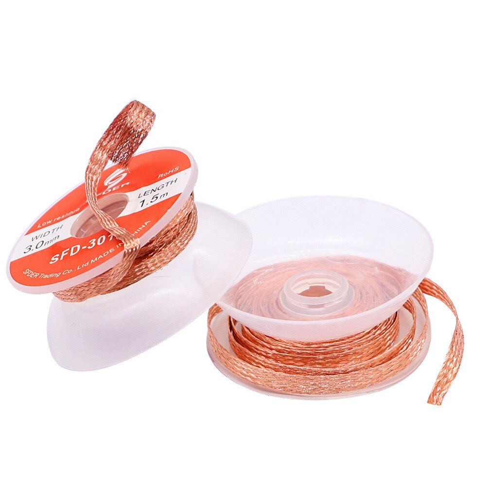 Low residue no-clean tin suction line 1.5mm/ 2.0mm/2.5mm/3.0mm/ 3.5mm tin suction tape