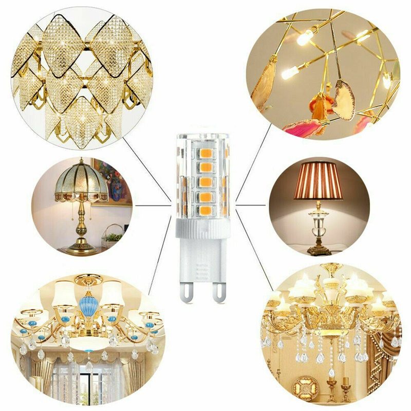 mini  g9 e14 5w 8w 12w ac 220v 240v keramisk ledet-kornpære kapsel krystalllys hvit lampe erstatter halogenlysekronelys