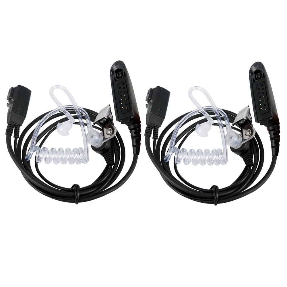 Motorola Air Acoustic Tube Earpiece Headset Mic for Motorola GP328 GP338 GP340 GP380 PRO5450 PRO5150 Walkie Talkie Two Way Radio: black