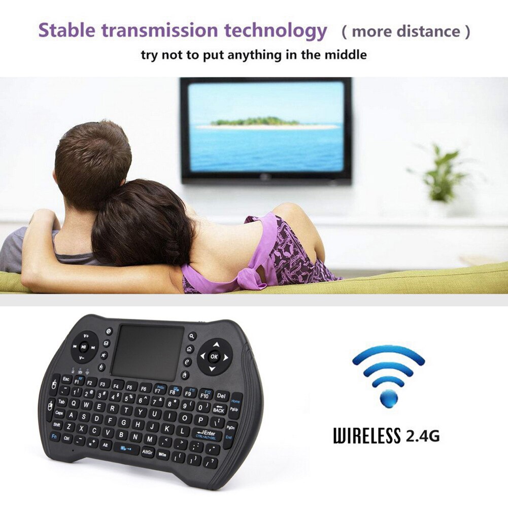 Mt10 2.4 ghz mini draadloos toetsenbord met touchpad voor android tv box pc laptop draadloos toetsenbord touchpad