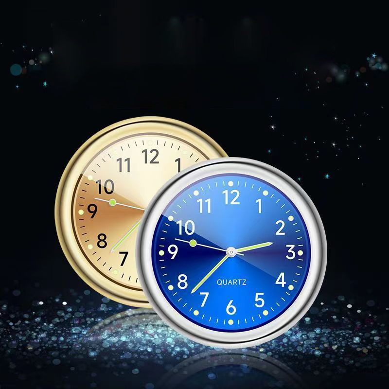 Automobil Uhr Armaturenbrett Auto Uhr Innen Dekor Tragbare Mini Uhr Dekoration Leuchtende Analog Uhr Ornamente Für Autos