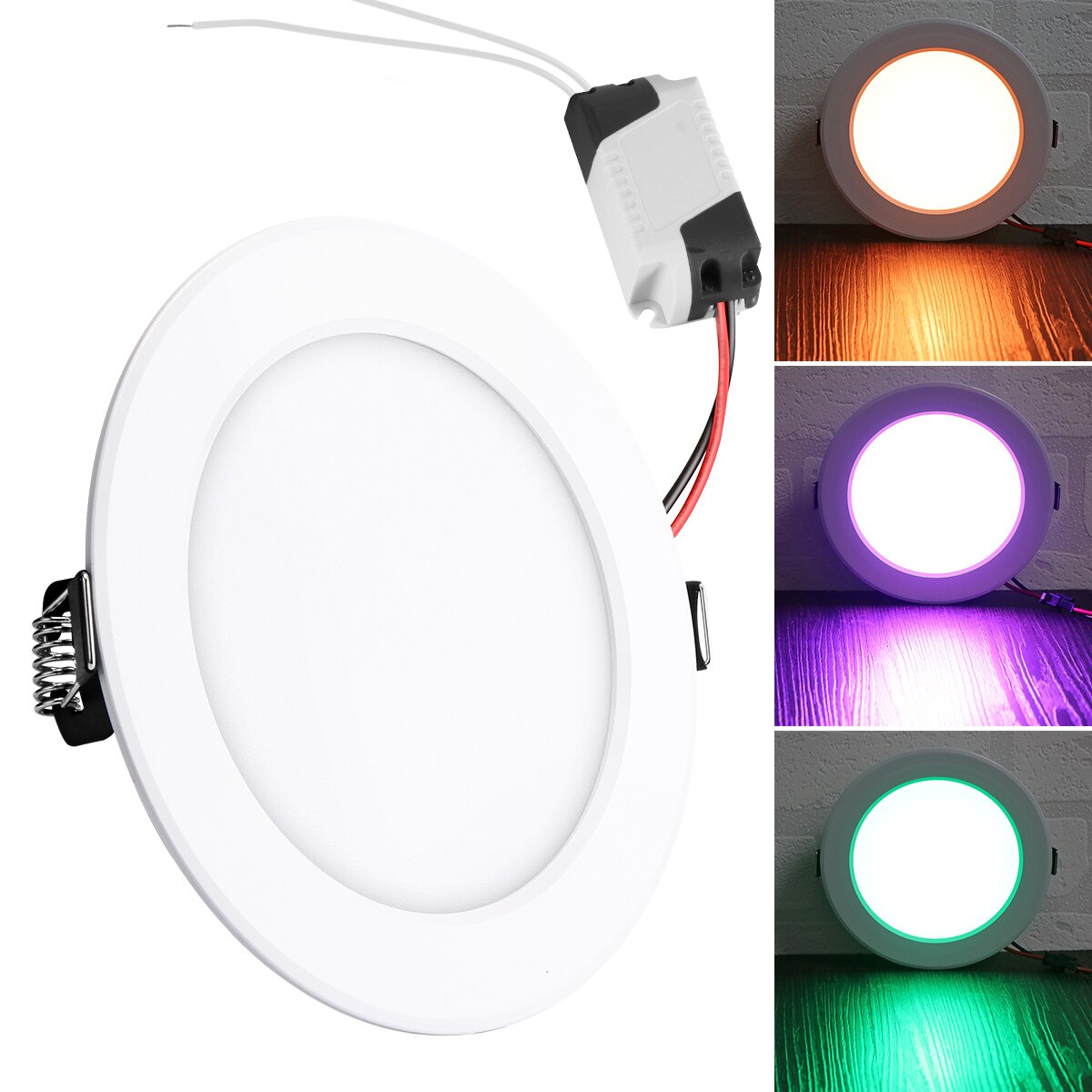 Afstandsbediening Ronde Rgb Led Panel Licht 5W 10W 18W Moderne Indoor Lichtpunt Led Plafondlamp nachtlampje AC85-265V