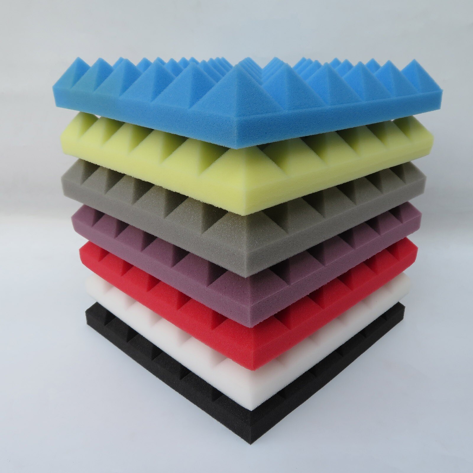 12pc Self-adhesive Diy Sound-absorbing Sponge Board Sound Insulation Sponge Indoor Sound-absorbing Absorption Tiles Foams#g30