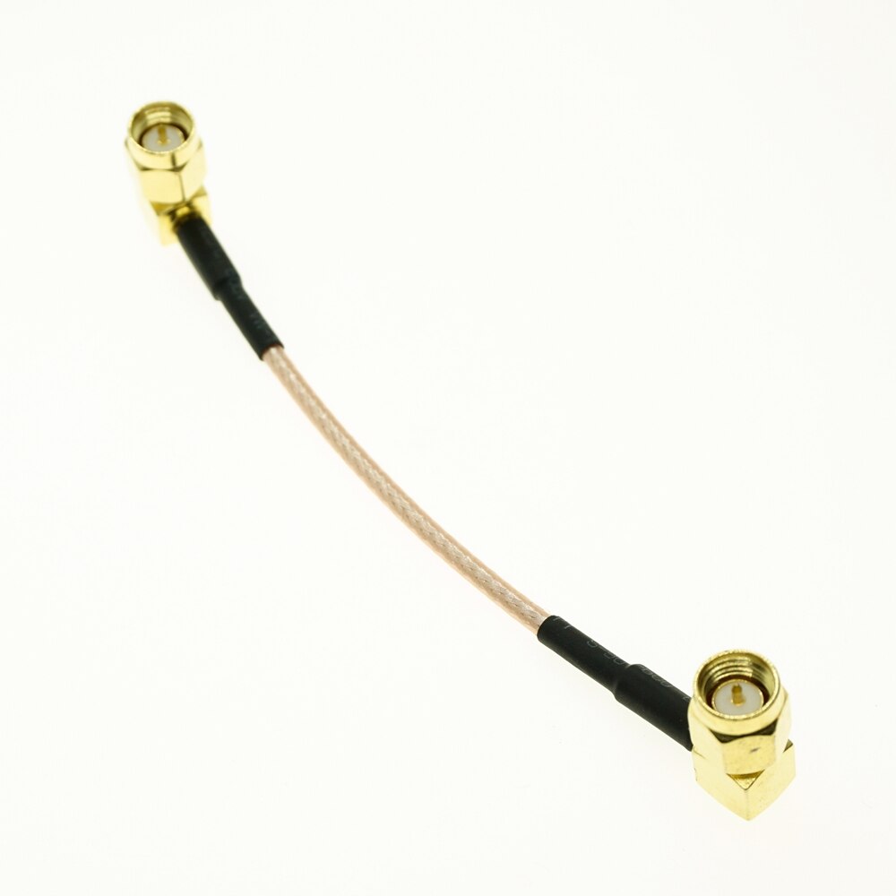 SMA macho, ángulo recto a SMA macho, Cable de Cable en espiral de RF de ángulo recto de 6 pulgadas, puente RG316 de 10cm, 15cm, 50cm