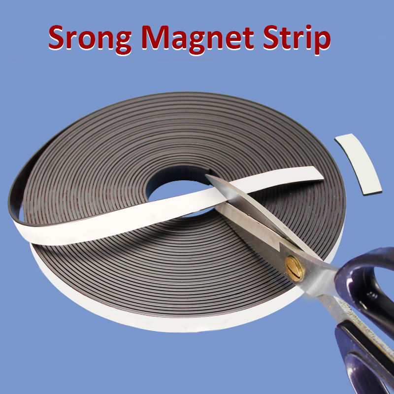 Sterke flexibele magneetstrip, zelfklevende magneetband, rubberen magneetband, lengte 39,37 inch