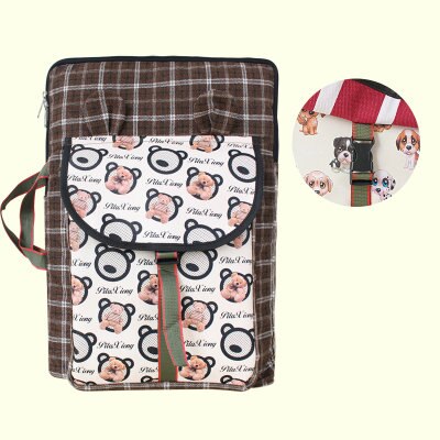 Viento británico arte infantil de los niños de la escuela arte material de pintura de bolsa plegable de dibujos animados lindo de la Escuela de Arte bolsa de dibujo bolso: Brown