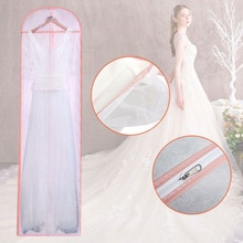Praktisk brudepige brudekjole åndbar støvtæt lang kjole cover opbevaringstaske