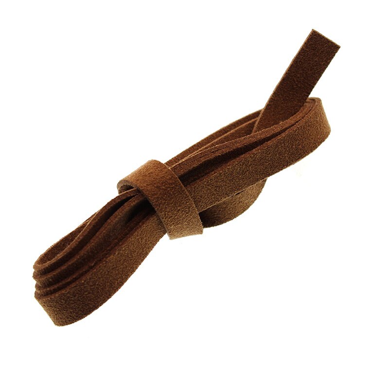 3 metrów/partia 8mm płaskie zamszowe koreański aksamitna skóra przewód liny nici do tworzenia biżuterii naszyjnik DIY bransoletka biżuteria akcesoria: light brown