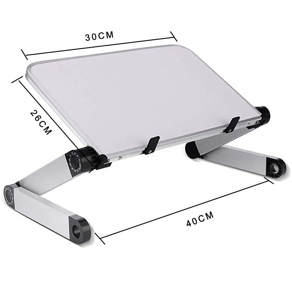 Doonall justerbart bærbar stativbord til kontor bærbar lap desk stativ kompatibel notebook tabletter foldbar løftebøjle: S hvid