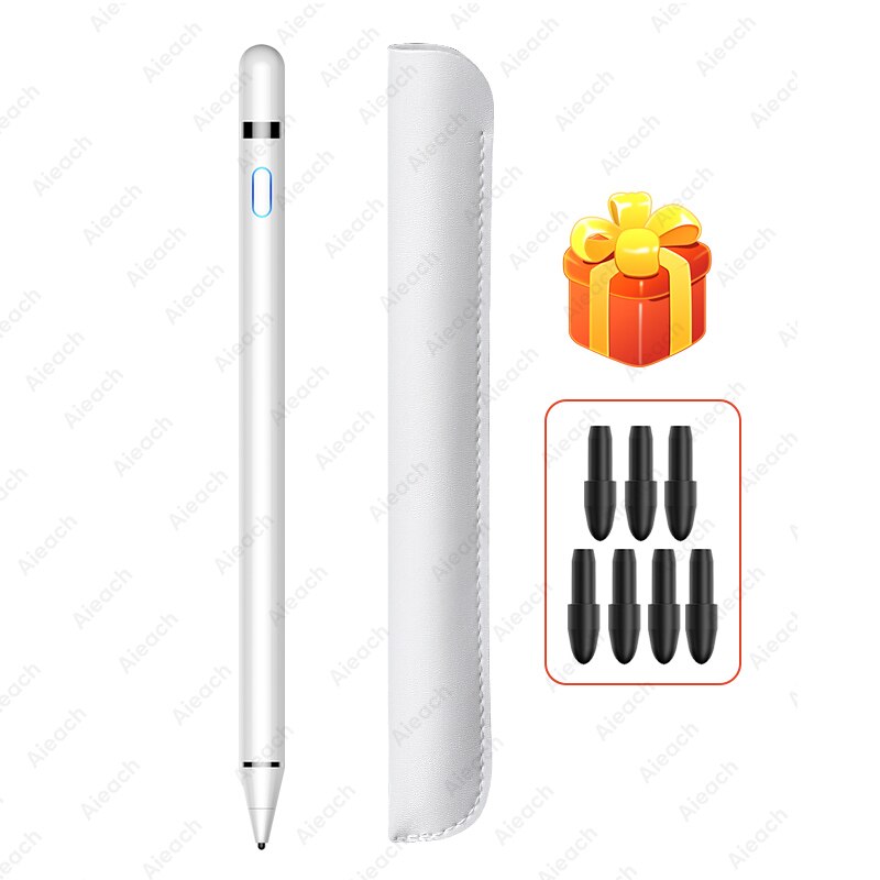 Para Caneta Stylus iPad Apple Lápis 1 com Rejeição de Palma caneta Inteligente Para iPad Pro 2020 11 12.9 9.7 2018 2019 10.2 ar 3 Para 애플펜슬: White