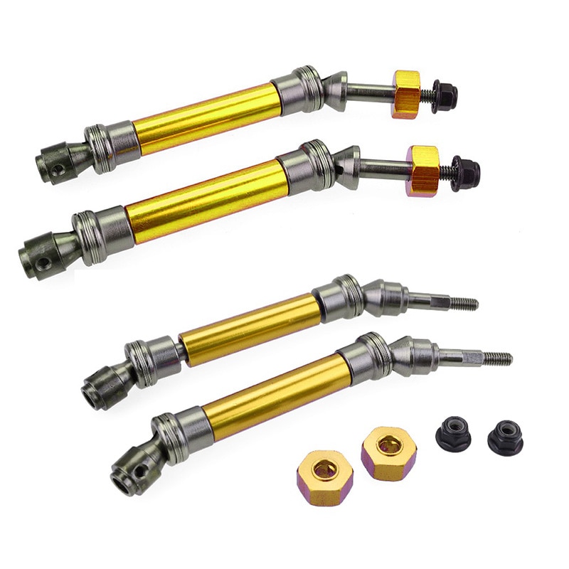 CVD Steel Front & Rear Drive Shaft Assembly Heavy Duty for 1/10 Traxxas Slash 4X4 Stampede VXL 2WD 6851R 6851X 6852R 6852X,Yello: Default Title