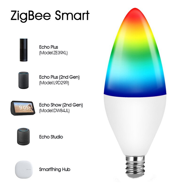 Voice Control Candle Light Warm White+Rgb Bulb Can Remotely Control The Candle Light Straight Soldering Tin Lamp Holder