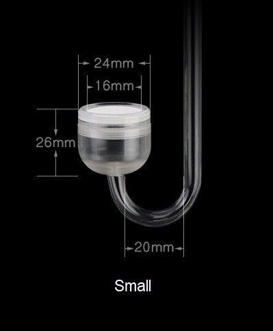 Wuyouchy Uuidear CO2 Diffuser Aquarium Creatieve Aquatische Apparatuur Acryl Raffinaderij Bubble Tonen Fish Tank Plant Verse Zee Water: small U Round