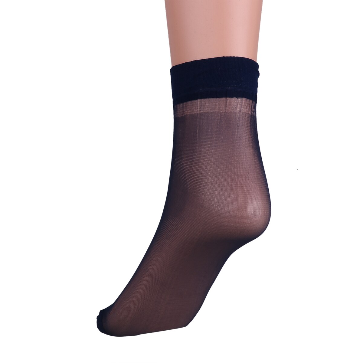 Sommersokker tynn silke, gjennomsiktig over ankellengde stretchy nylon pustende uformelle korte mannskapssokker kule sokker for menn