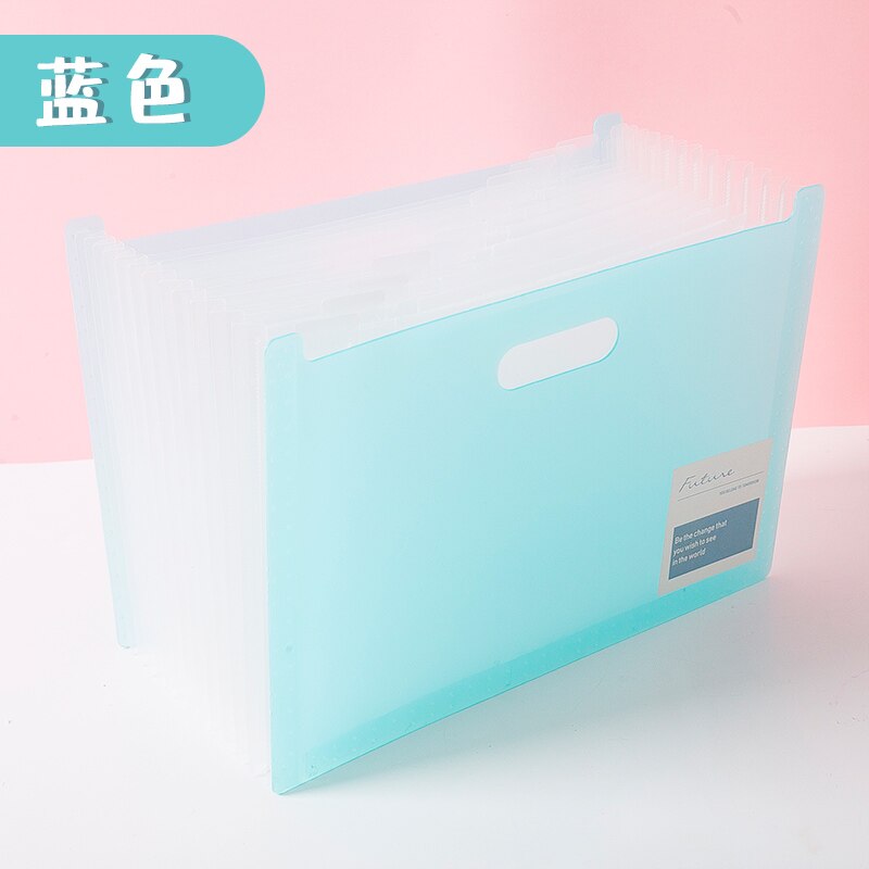 13 kieszenie rozszerzenie pliku uchwyt o dużej pojemności Organizer na dokumenty rachunek dokument A4 Organizer taca na dokumenty przenośne akcesoria biurowe: Niebo niebieski