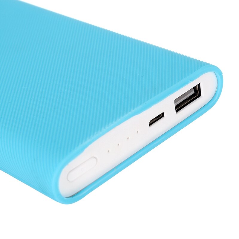 Capa traseira protetora de silicone, de alta qualidade, para xiaomi mi 2ª geração, power bank, 10000mah