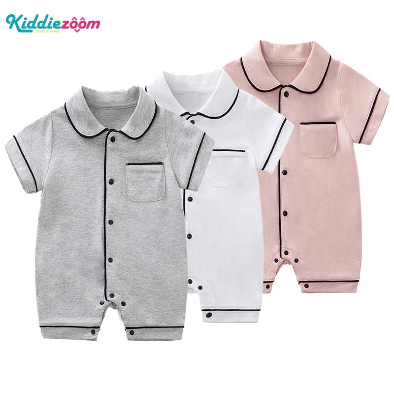 0-18 Months Baby Romper Pajamas 2022 Summer Breathable Newborn Sleep Gown Solid Color Toddler Boy Clothing Infant Girl Onesie