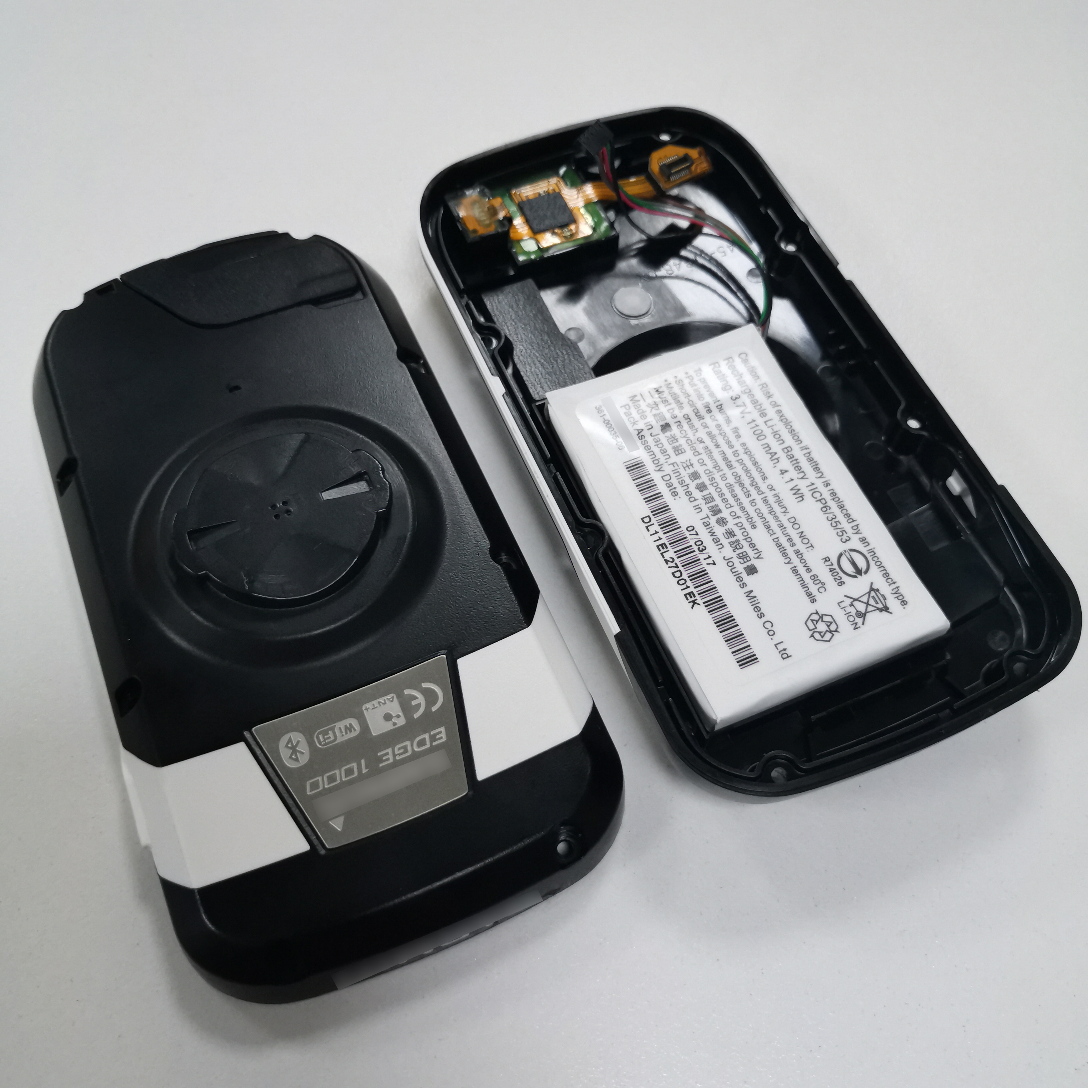 Coque arrière d'origine pour Garmin Edge 1000 explorer chronomètre de vélo coque arrière avec batterie Li-Ion avec chargeur USB remplacer
