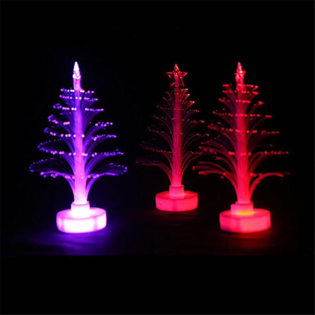 1 st julgranslampa ljus färgglada led-fiberoptisk nattlampa barn xmas xmas dekoration nattlampa leksak