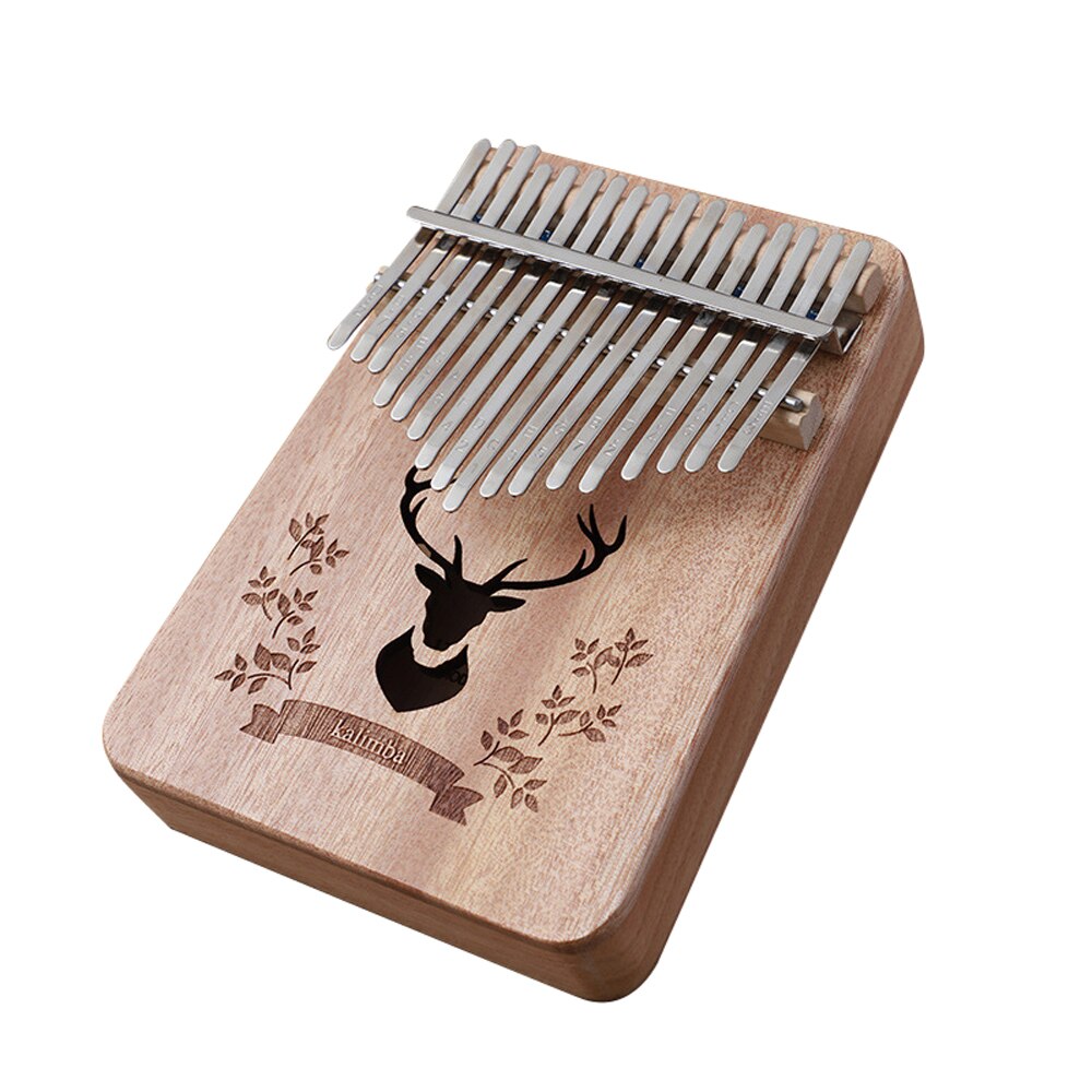 Instrumento Musical portátil Kalimba de madera con 17 teclas y dedo pulgar africano