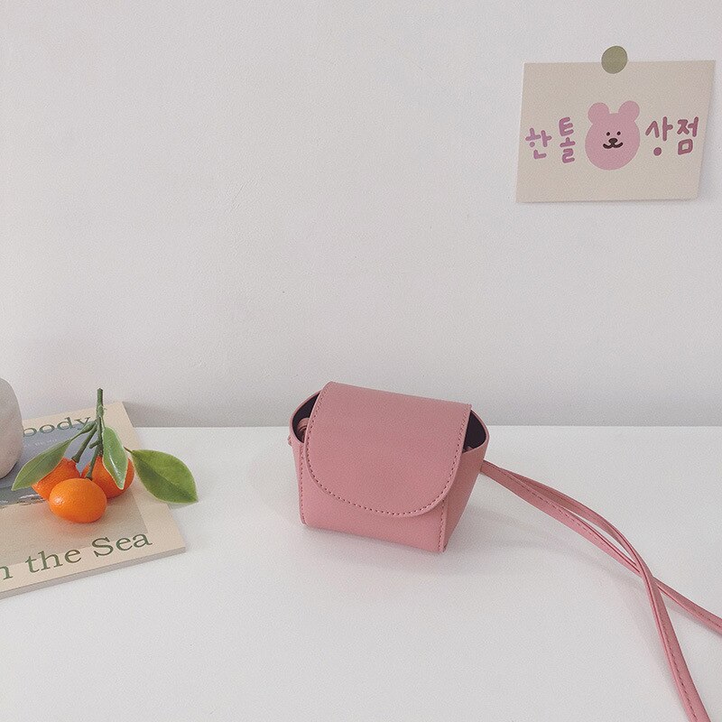 Cute Baby Mini Clutch Purse Kawaii Little Girl Small Coin Pouch Leather Messenger Bag Toddler Girls Wallet Purses: Pink