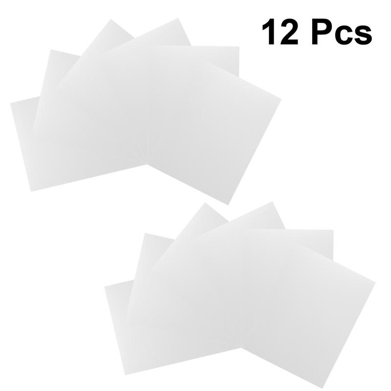 12pcs 3D Blank Stencil Template Stencil Sheets PVC Material Transparent Stencils for Cricut Silhouette Machines: 12pcs