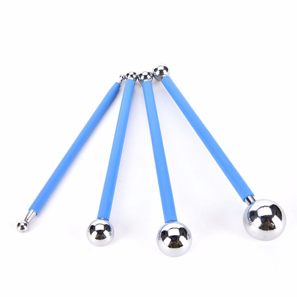 4 Pcs Ball Double Sided 4 tools sugar paste cake Acessorios Decorating Tools Cake Molds Cake Tools Modelling Stainless Steel