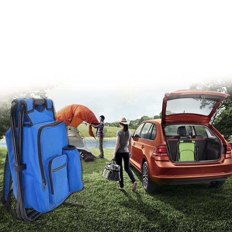 Multifunctional Foldable Camping Chair Seat with Picnic Bag Hiking Seat Bag ENA88
