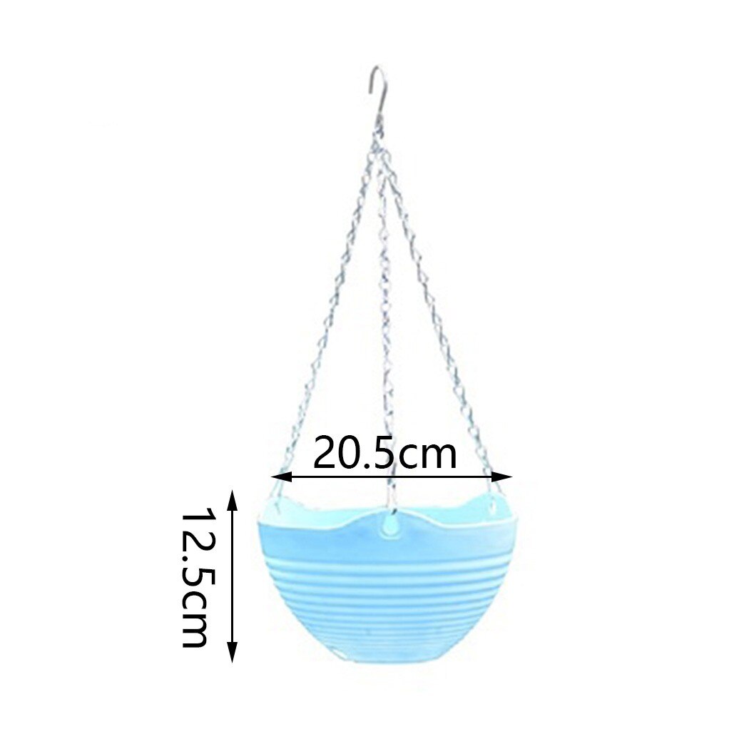 Hanging Chain Flower Pot Plastic Planter Basket Home Garden Decor Basket Plant Hang Plant Flower Pot Hanger Outdoor Hanging