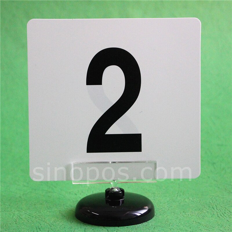 Plast nummerkort 4 ", vinyl bord nummer kort tryckt restaurang bankett skrivbord display plats skylt kläder storlek markör pvc tag