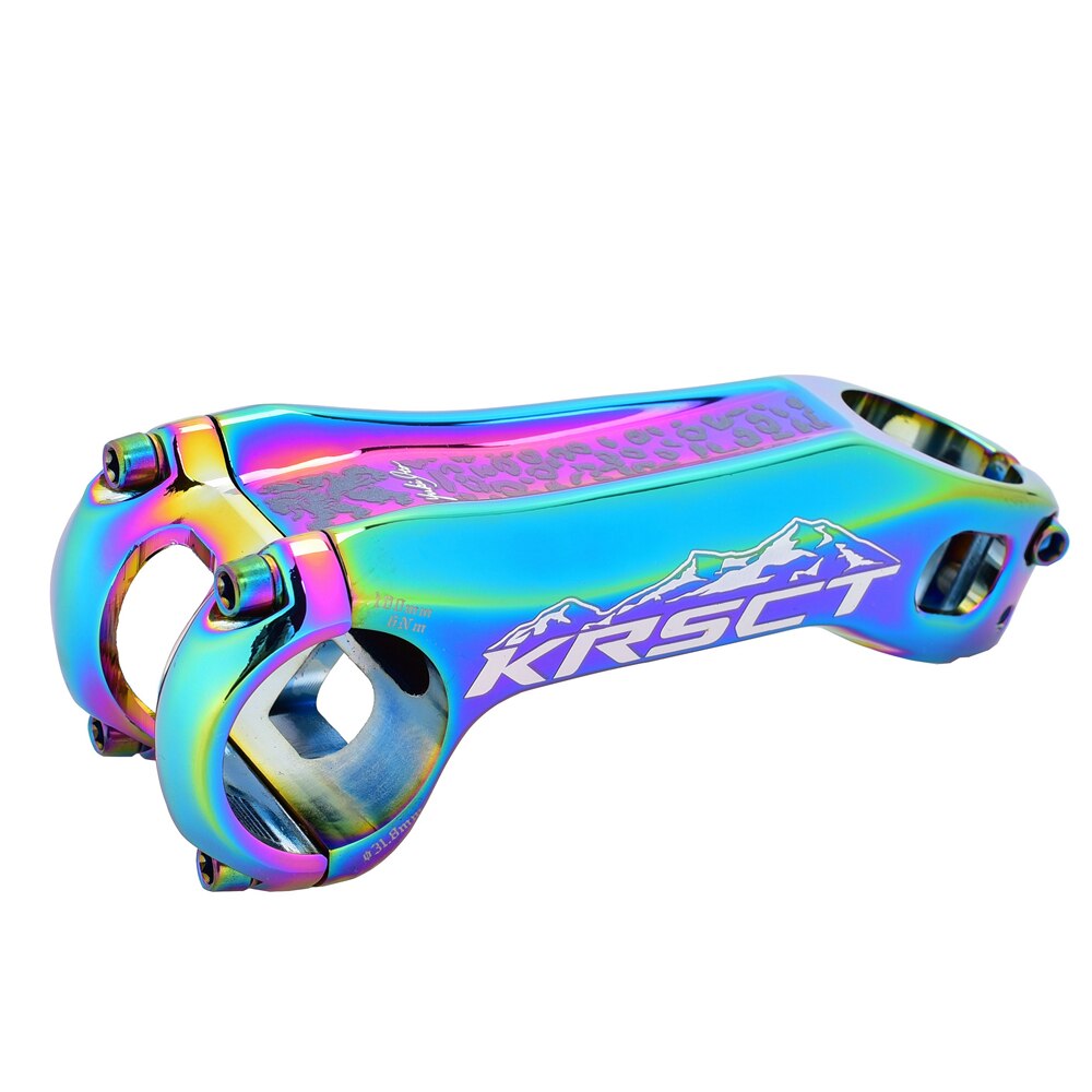 KRSCT CNC Colorful bicycle stem road mountain bike stem mtb 20 degree 28.6*31.8mm 80/90/100mm cycling bike parts Colorful