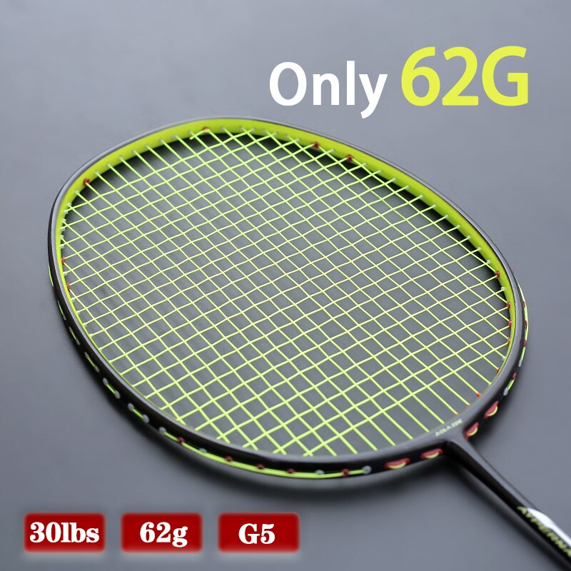 100% Carbon Fiber Badminton Rackets Strung Ultrali... – Grandado