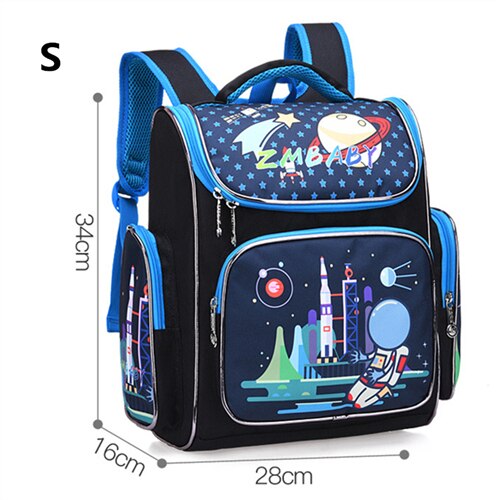 Mochilas de gran capacidad de 2 tamaños, bolsa de viaje, mochila escolar ortopédica, bolsas escolares de estilo ruso para niños y niñas: S blue