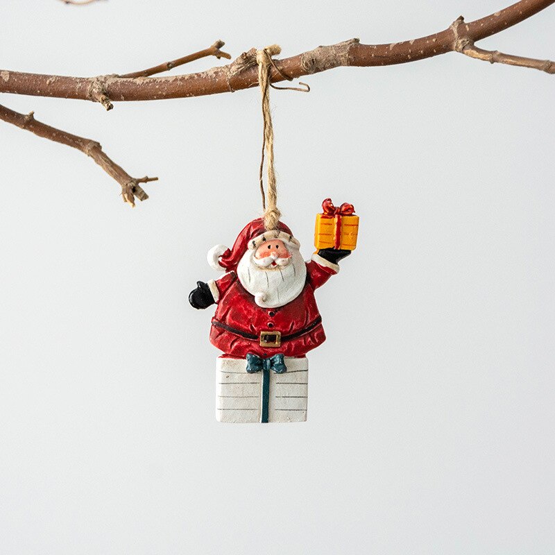 Julepynt kreativitet nisse sokker elg juletre lite anheng hengende harpiks håndverk årsfest hjemmeinnredning: 2