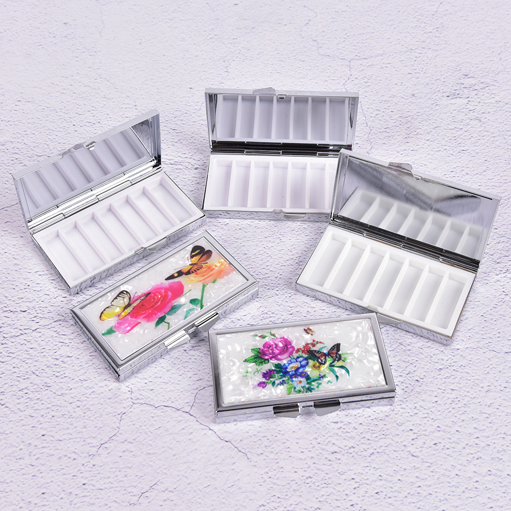 7- vaks draagbare opvouwbare pillendoos container voor medicijnorganizer pillendoos pillensnijder splitters pastilleros pildoras estuche