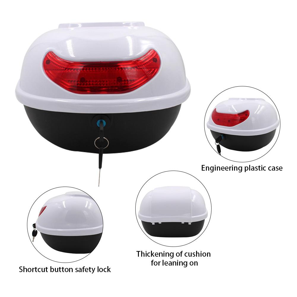 Motorcycle Trunk Waterproof Top Case For Single Helmet Motorbike Rear Storage Luggage Tool Hard Box Scooter Luggage Trunk