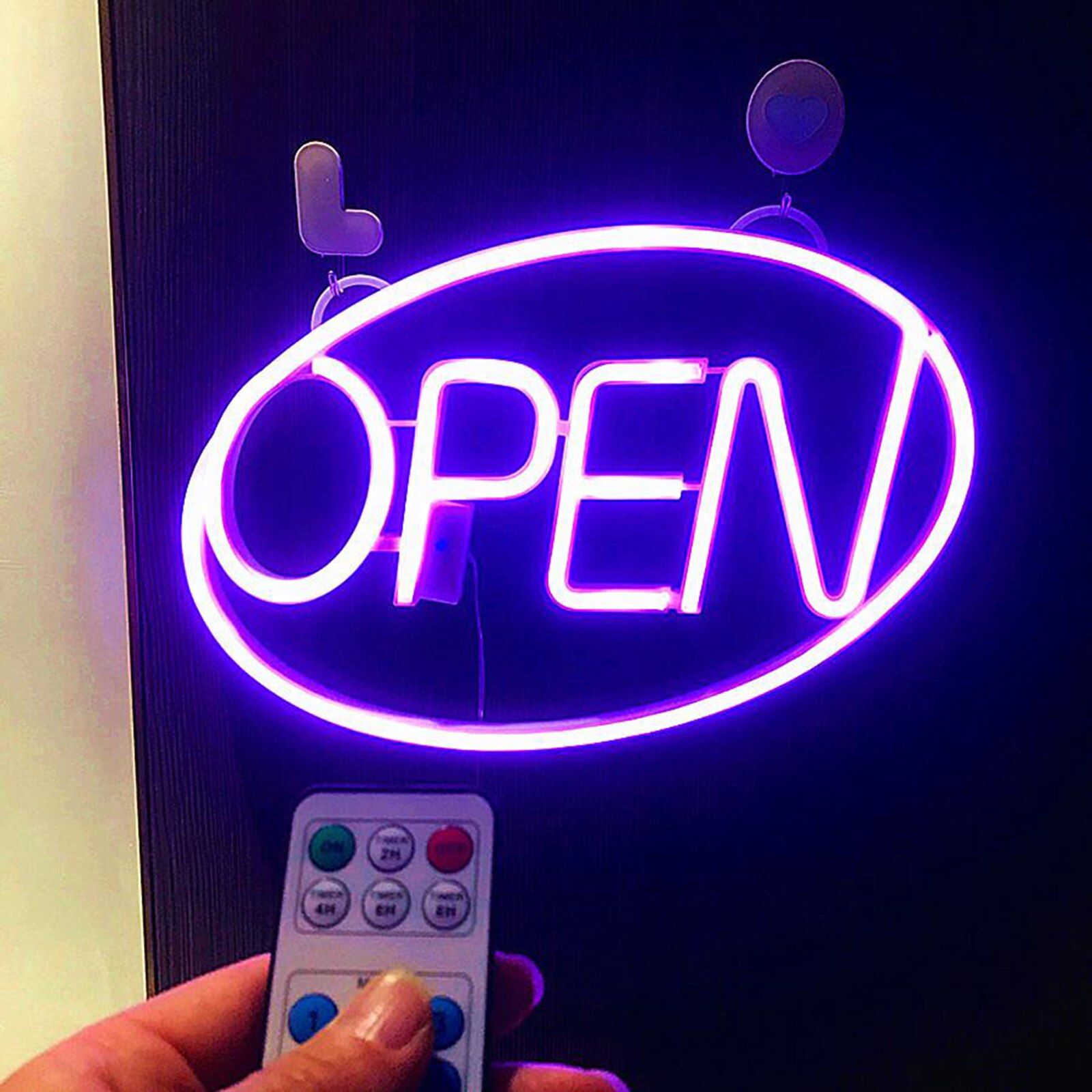 OPEN Neon Signs Lights Night Light Remote Control Home Beer Bar Pub Recreation Room Game Lights Windows Garage Wall Glass Home