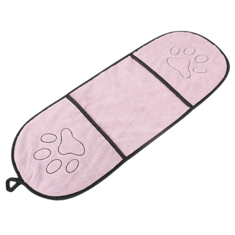 Câine de companie prosop de baie microfibră ultra-absorbantă pisică câini mici prosop de uscare pătură cu buzunar pentru câini mari halat de baie: Roz